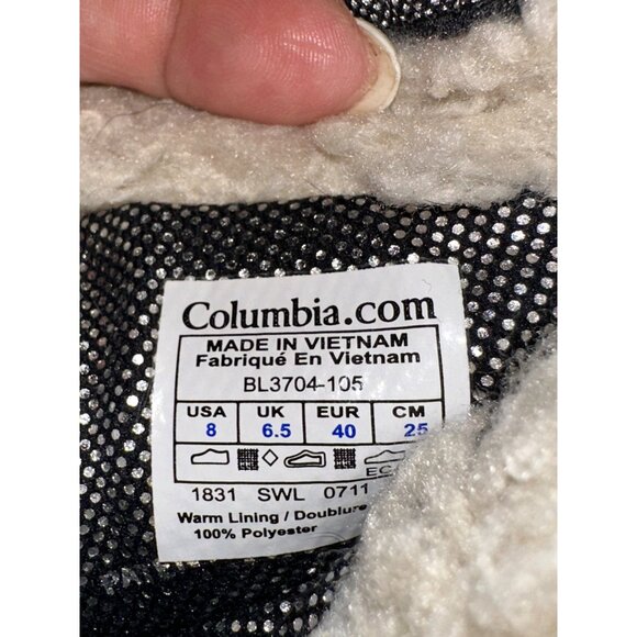 Columbia Womens Size 8 Omni-Tech Heat Insulated Winter Boots  White Gray Waterpr - Picture 4 of 10